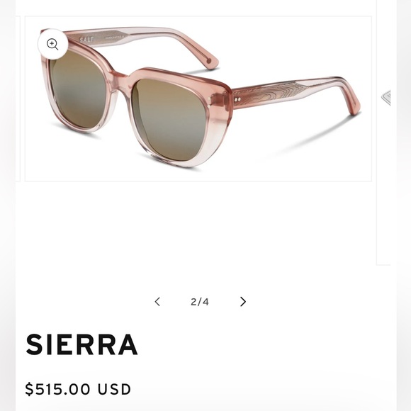 SALT. Serra Pink Gradient Sunglasses Oversized Design - Picture 3 of 17